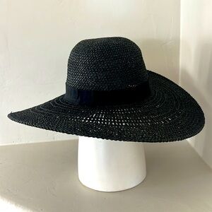 H&M Faded Black Straw Hat Size M (56cm)